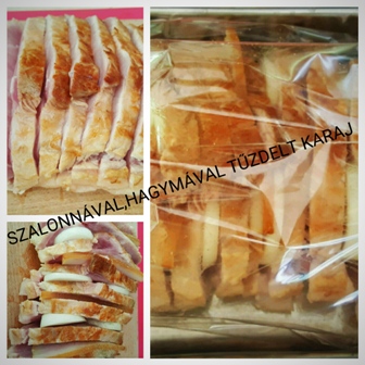 SZALONNÁVAL HAGYMÁVAL TŰZDELT KARAJ